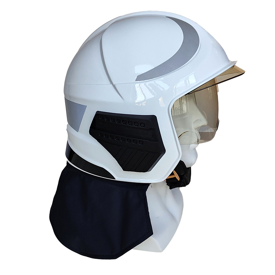 JJXF New cheap fire safety fighting helmet firefighter gallet f1 helmet with flashlight sale