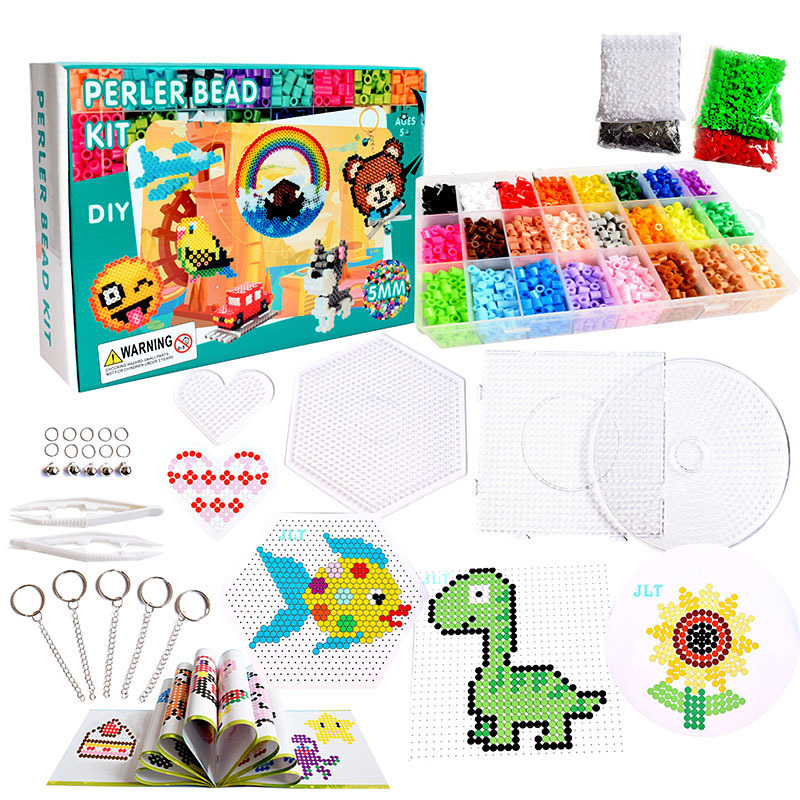 2024 Fuse Beads Craft Kit Kids EVA Material Diy Educational Toys 5mm Colorful Perler Fuse Beads Toys Hama Beads Kit