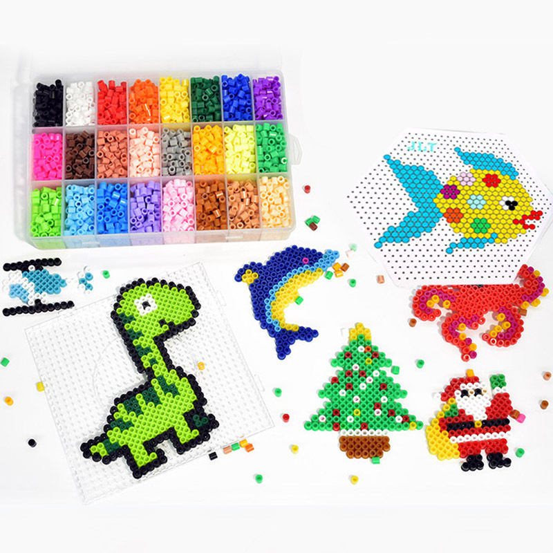 2024 Fuse Beads Craft Kit Kids EVA Material Diy Educational Toys 5mm Colorful Perler Fuse Beads Toys Hama Beads Kit