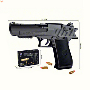 The best seller list hot style desert eagle pistol toys short gun shell launch gun shell throwing soft bullet toy gun