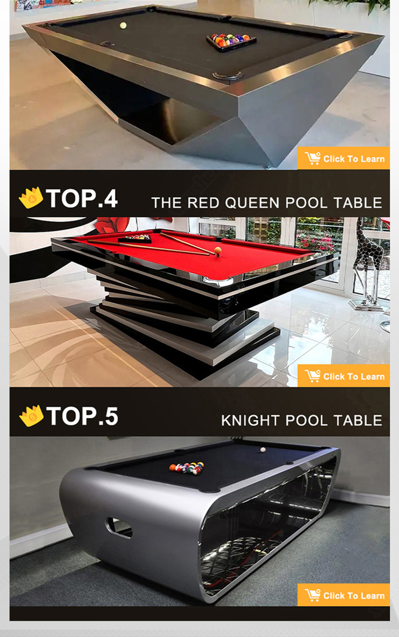 2024 Home Slate Solid Wood Legs Modern Luxury style Pool Table 7ft 8ft 9ft with Rubber Cushion Rails Oak Material Billiard Table