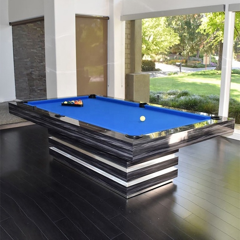 Modern home indoor 8ft 9ft slate billiard pool table solid wood  billiard table