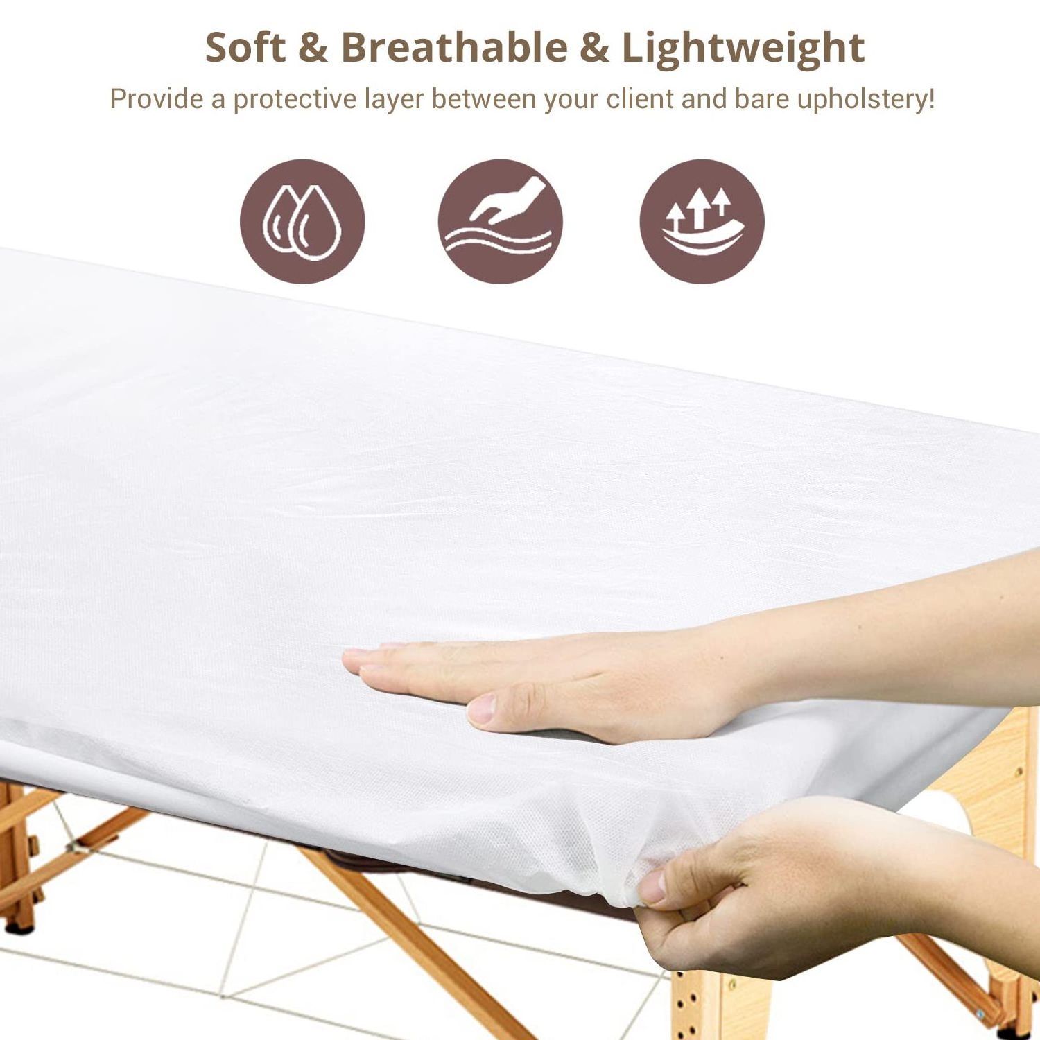 Disposable Fitted Sheets Elastic Massage Bed Sheets Covers for Spa Beauty Salon Waterproof Oilproof Sheets Cover