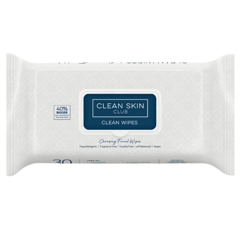 Clean Skin Club XL wet towels  Premium Face biodegradable face towel