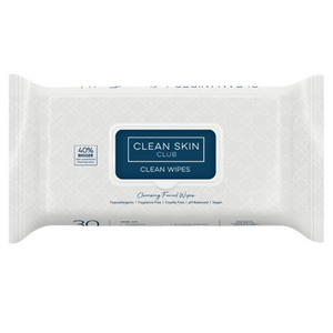 Clean Skin Club XL wet towels  Premium Face biodegradable face towel