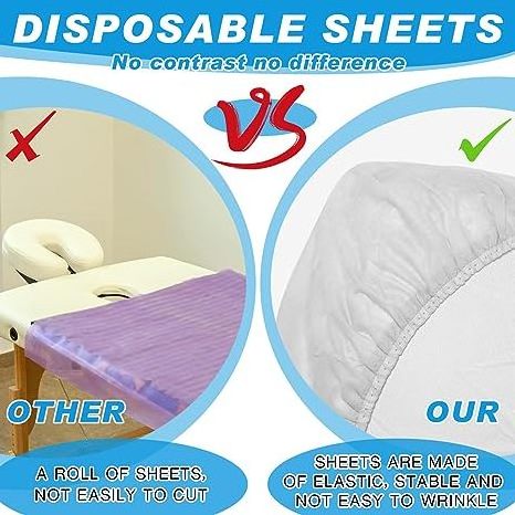 Disposable Fitted Sheets Elastic Massage Bed Sheets Covers for Spa Beauty Salon Waterproof Oilproof Sheets Cover