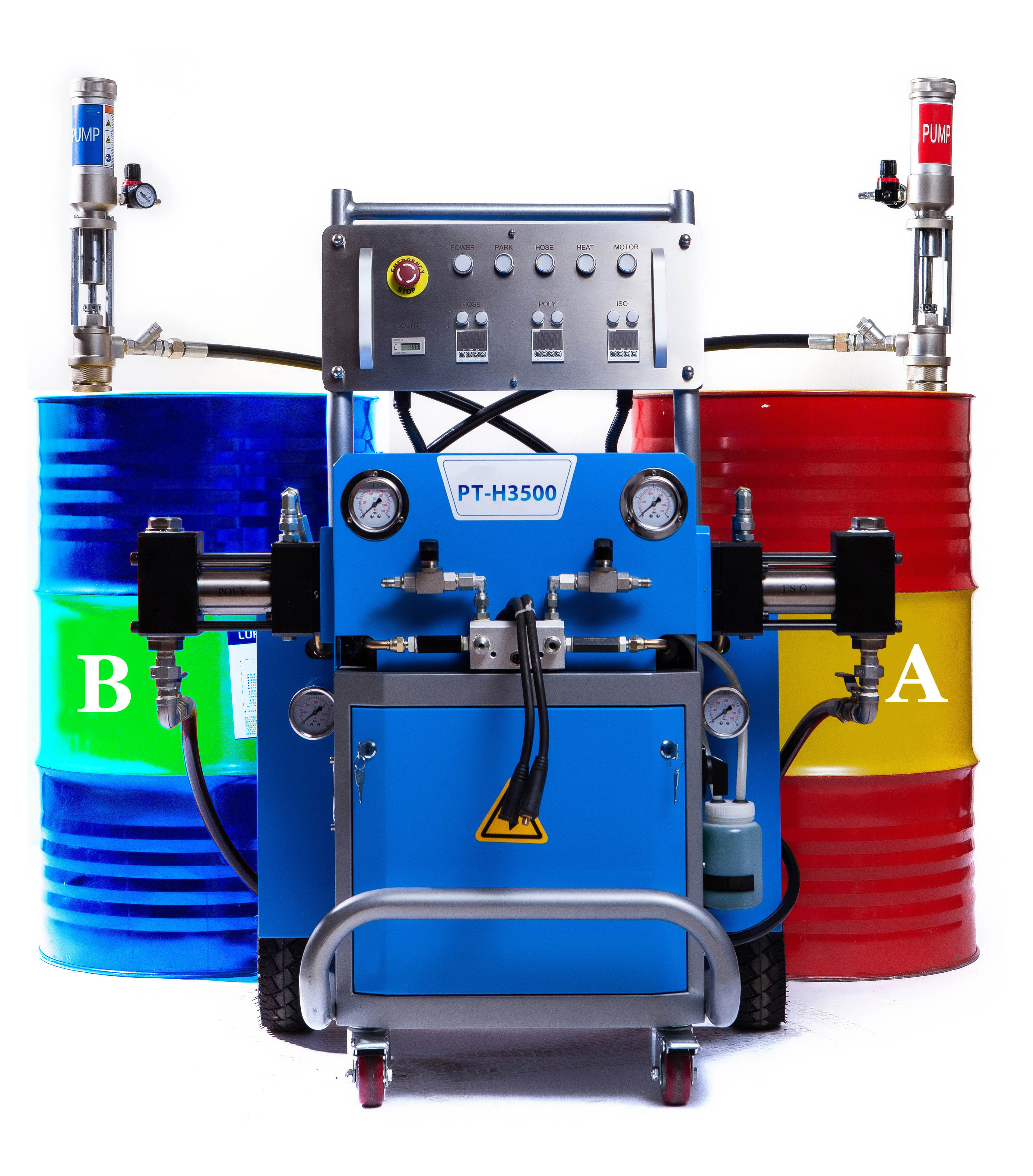 Big air pump motor powerful polyurea and closed cell polyurethane spray pu foam machine