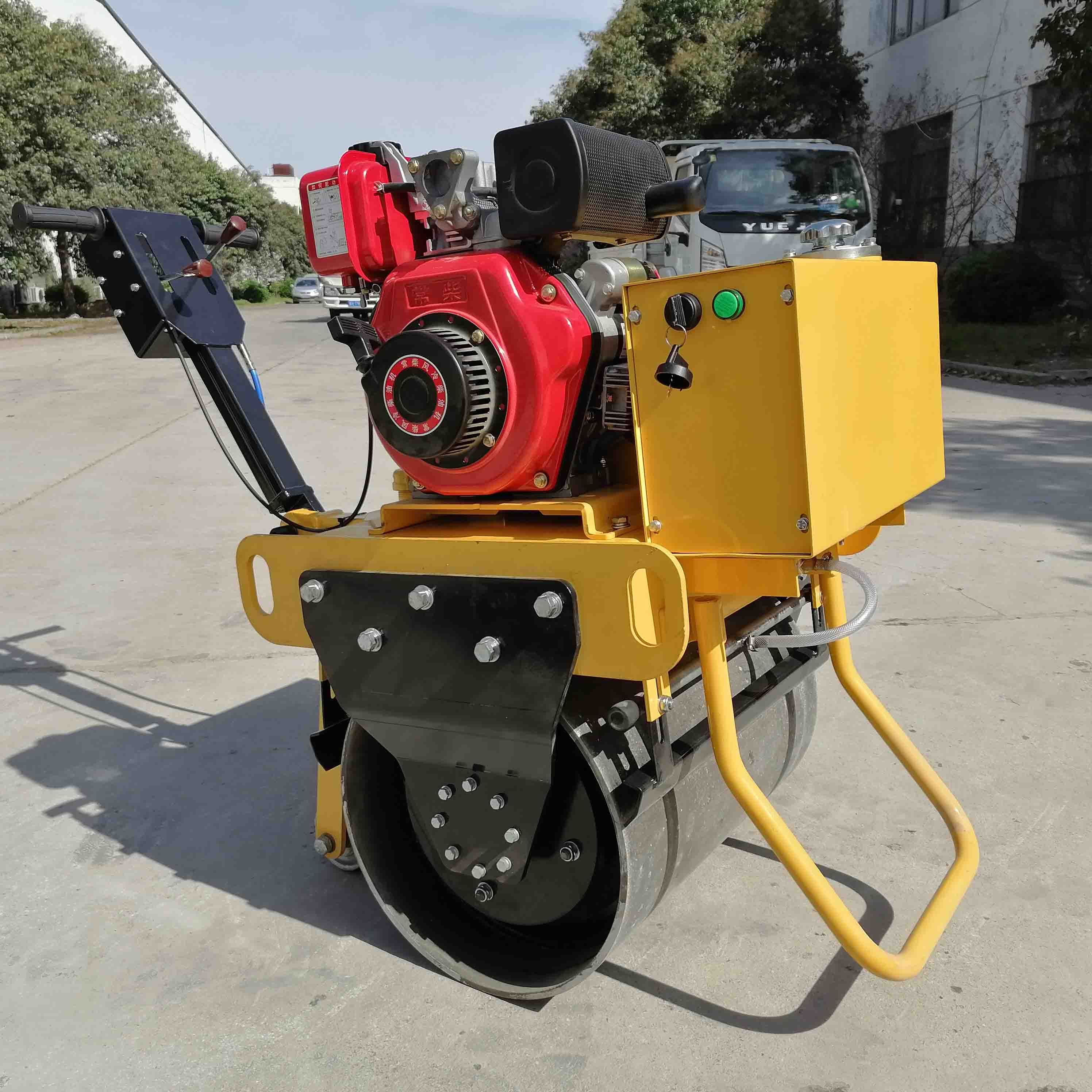 New Product Walk Behind Single Drum Vibratory Road Roller 0-1 ton Roller Mini Road Compact Roller 0.3ton Asphalt