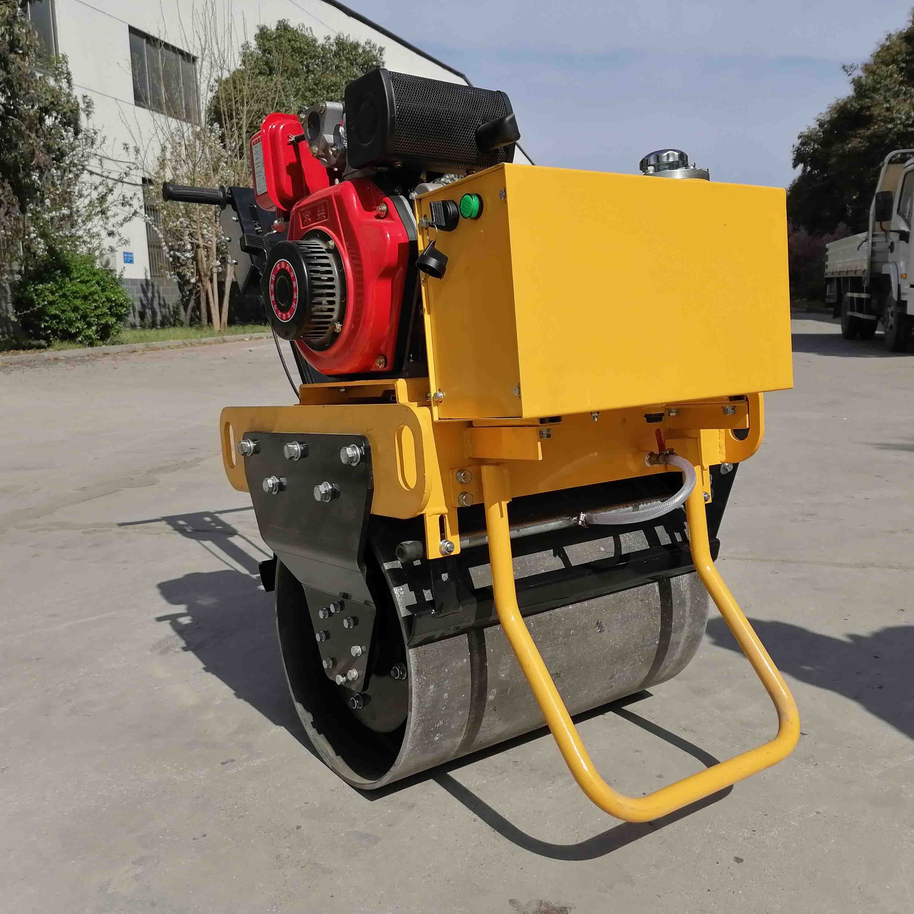 New Product Walk Behind Single Drum Vibratory Road Roller 0-1 ton Roller Mini Road Compact Roller 0.3ton Asphalt