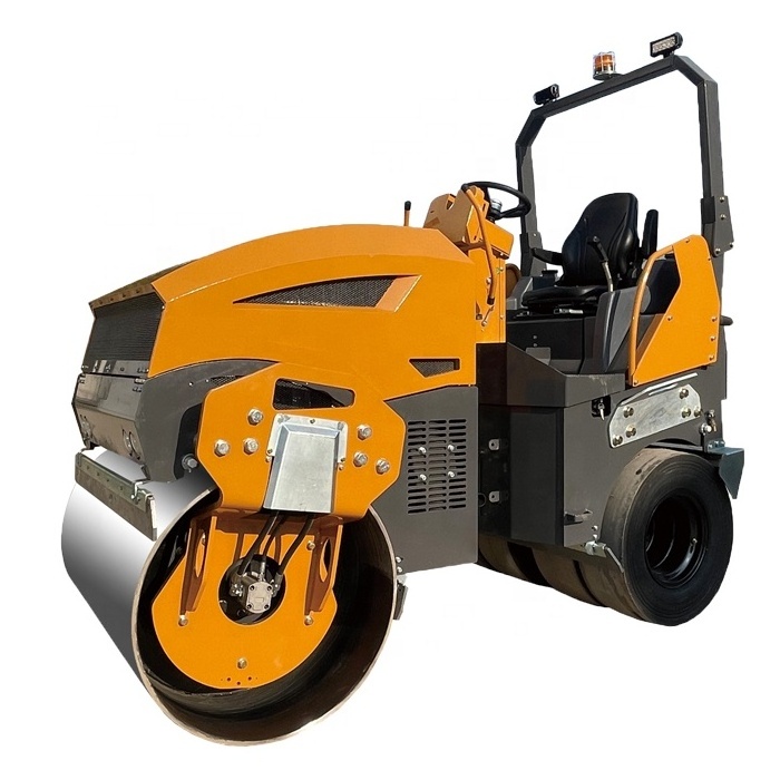 Mini articulated double drum vibratory roller 5 Ton road roller compactor YS5000D/E steel wheel rubber tire roller