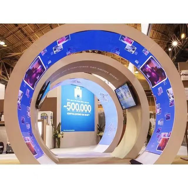 Creative Shape Led Soft Screen P3 P4 Foldable Wall Screen Full Color Curved Flexible Led Display Video Wall Screen Panels