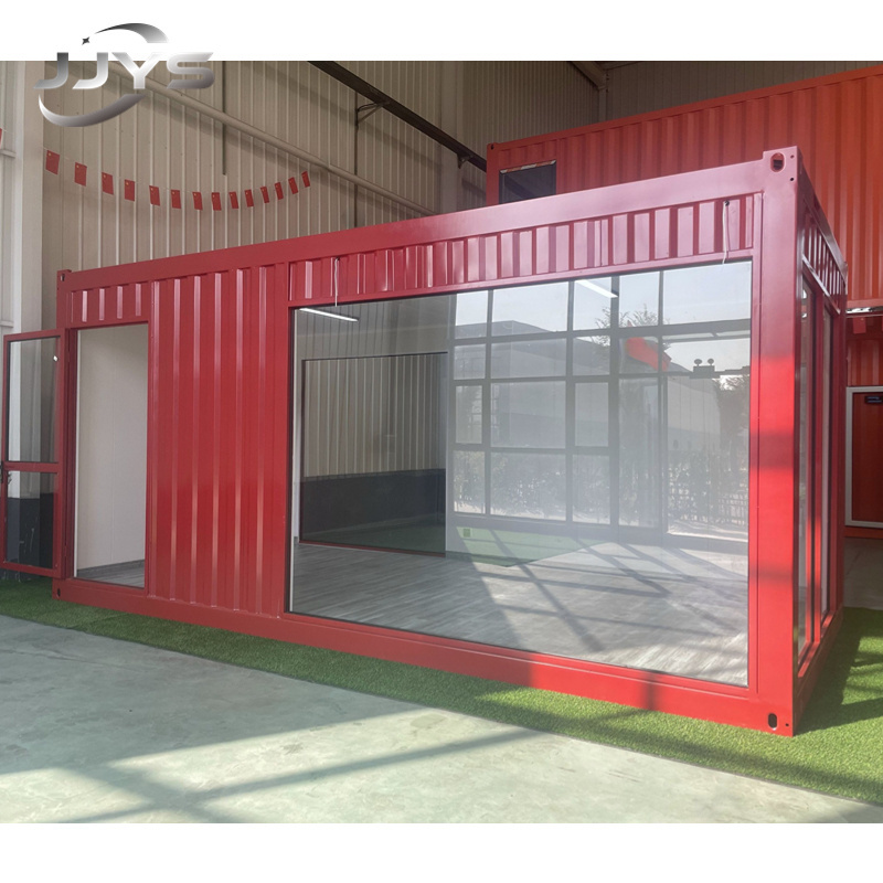 20Ft Prefabricated Movable Small Shipping Container Barber House Coffee Store Shop For Sale