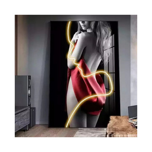 Sexy woman Nude art Canvas Painting Woman Crystal porcelain painting Nude art poster Print wall picture Office home decoration