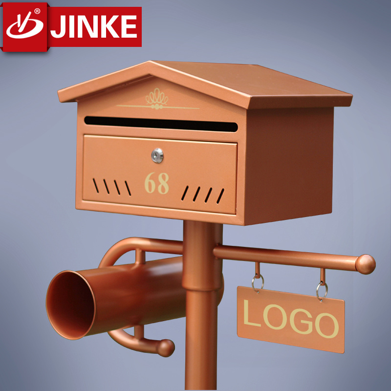 Post Box,New Design Outdoor Free Standing Waterproof Wrought Iron Mail Box