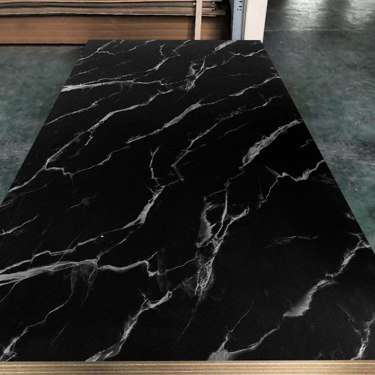 Wholesale 2mm 3mm 4mm 5mm 6mm 9mm 12mm 15mm 16mm 18mm black marble melamine covered mdf board in turkish