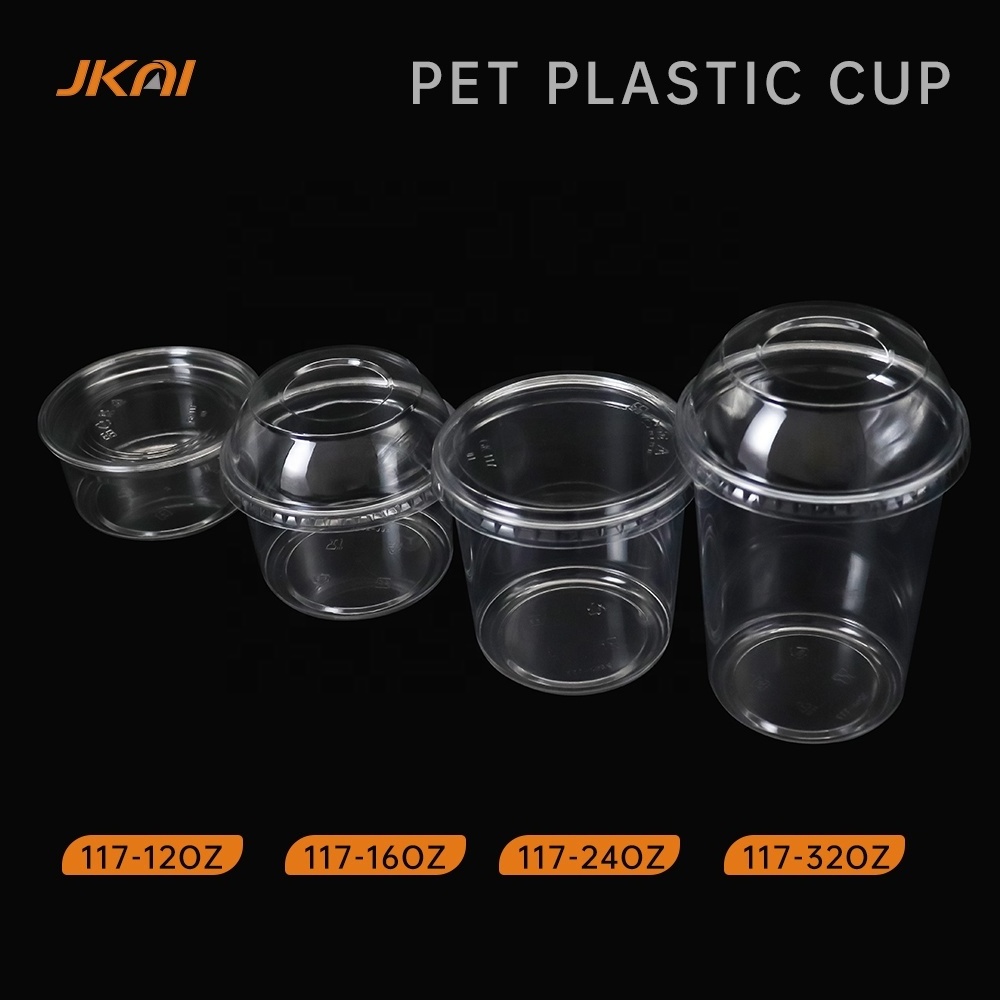 12oz 16oz 24oz 32oz 117mm Plastic Packaging Containers With Lids Lemonade Cups