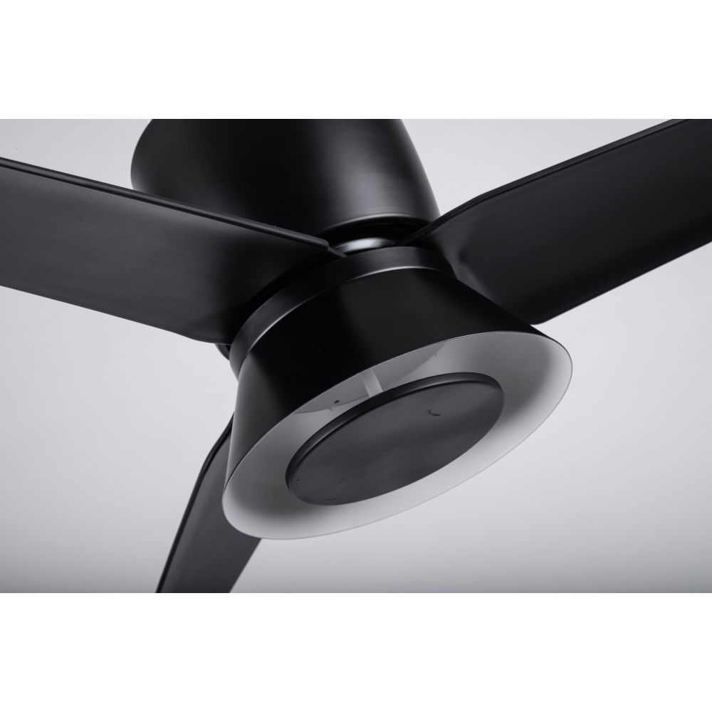 JK ZS-52-23019BK Modern 52 Inch 3 ABS Blades Copper Motor Led Ceiling Fan With Light And Remote Control