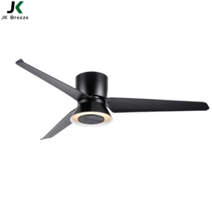 JK ZS-52-23019BK Modern 52 Inch 3 ABS Blades Copper Motor Led Ceiling Fan With Light And Remote Control