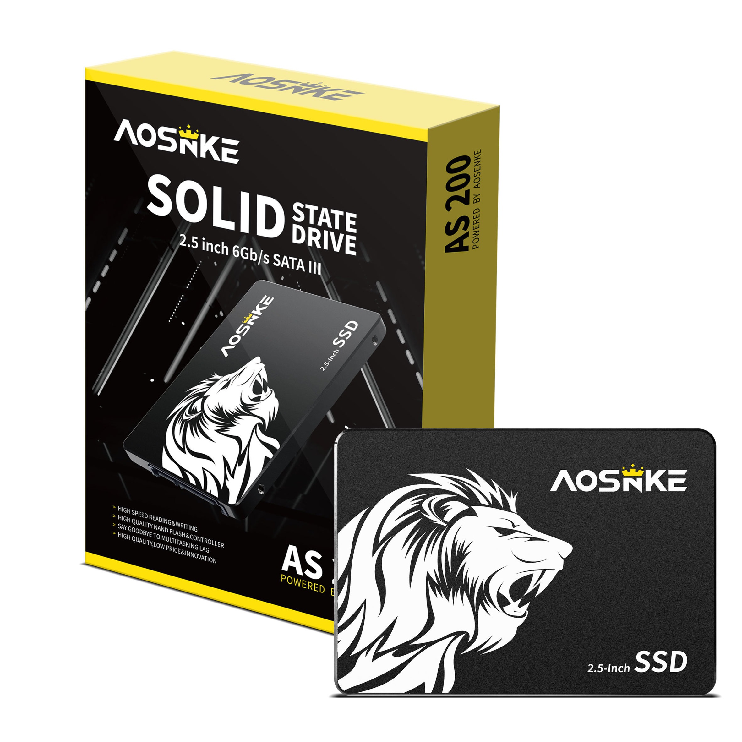 Aosenke Wholesale Factory Price 256GB 2.5 inch SATA SSD Hard Disk Solid State Drives