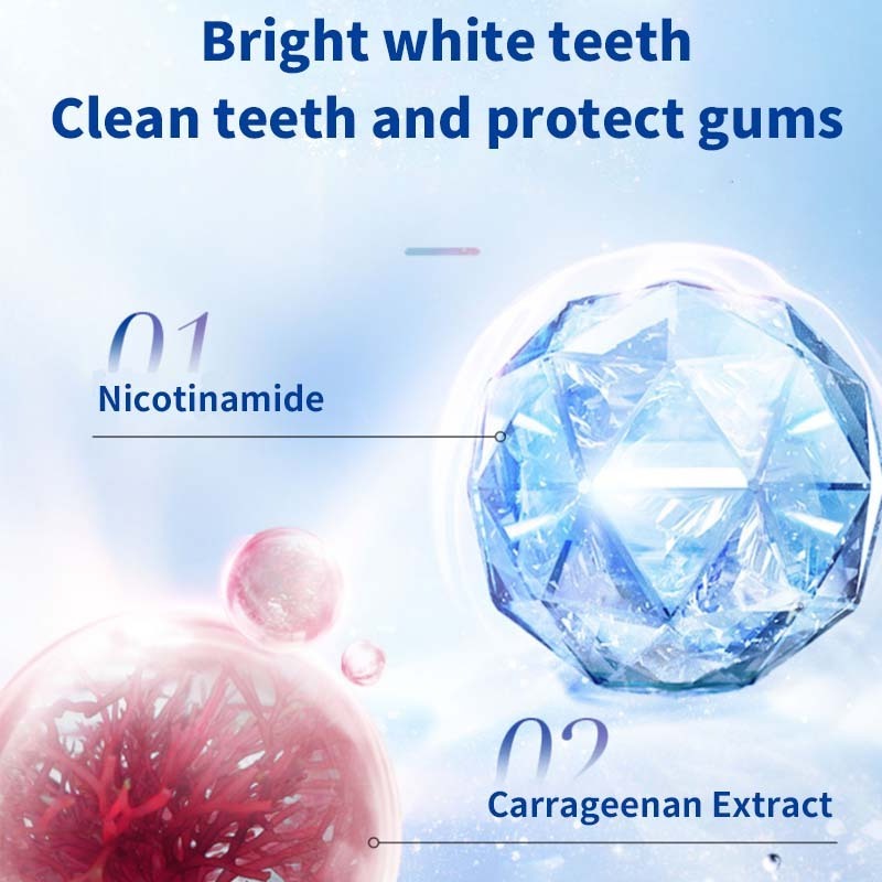 Add nicotinamide whitening ingredient and silica deep cleaning, Stain removal and Sensitivity Repair toothpaste