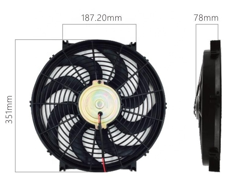 auto condenser fan 14 inch 24v push ac system electric car fans low price cooling fans