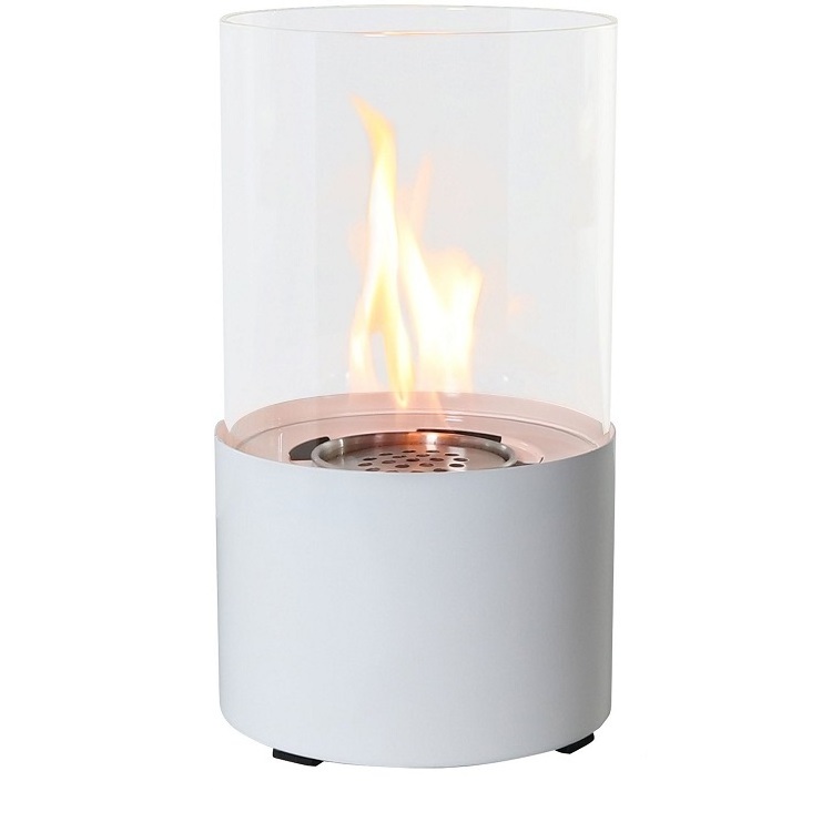 desktop metal surround round fire pit tabletop indoor glass table outdoor mini tabletop ethanol bioethanol fireplace