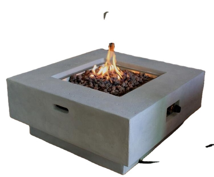 Home Use Outdoor Portable Gas Fire Pit Outdoor Camping Hiking Cooking Stone Statue BBQ Grill Smokeless Fireplace