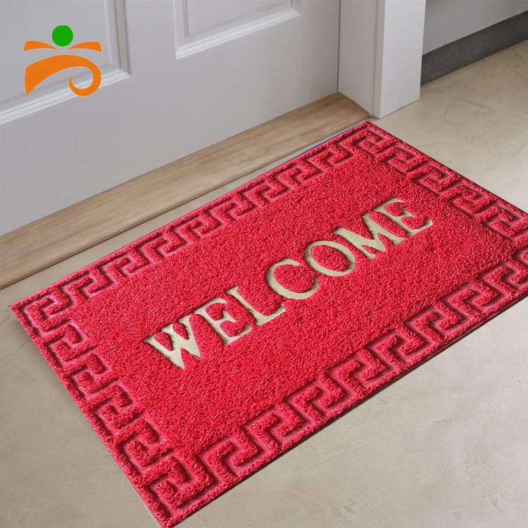 No smell thick design plastic spaghetti PVC coil mat door mat