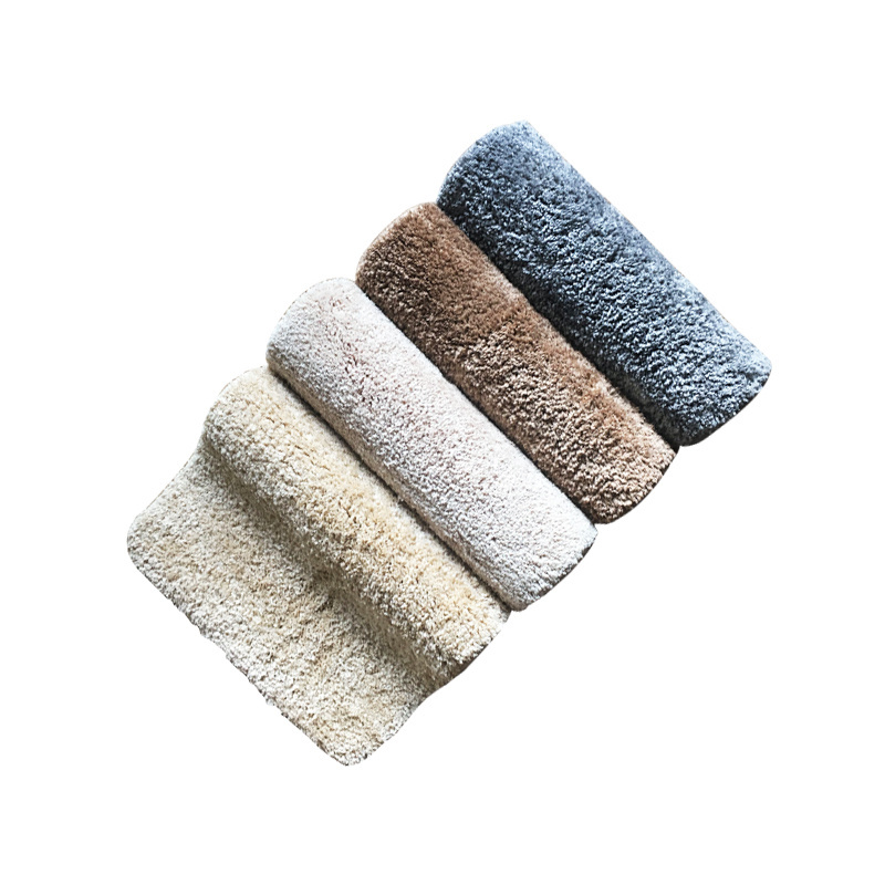 Wholesale luxury antislip microfiber PVC TPR foam bathroom carpet door bathroom rug chenille bath floor mats