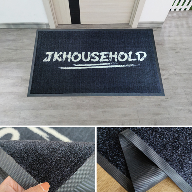 3D funny printed logo floor custom doormat commercial rubber door mat