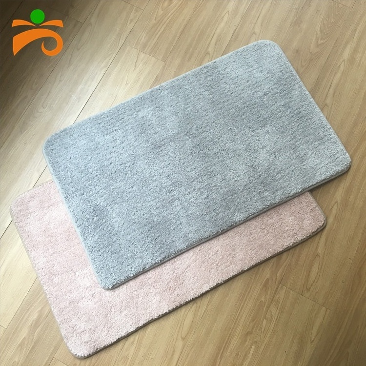 Wholesale luxury antislip microfiber PVC TPR foam bathroom carpet door bathroom rug chenille bath floor mats