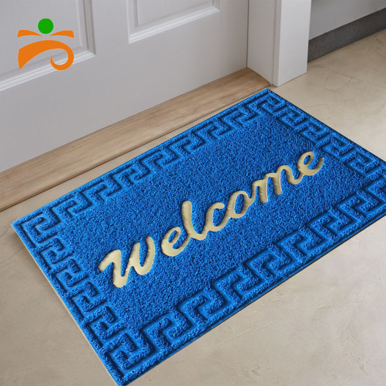 No smell thick design plastic spaghetti PVC coil mat door mat