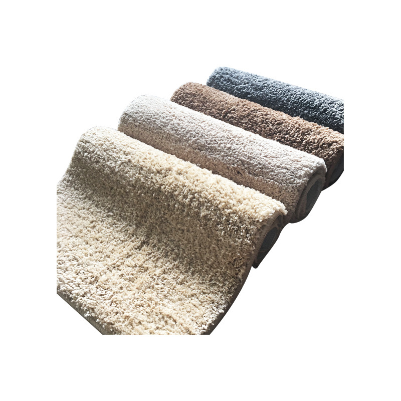 Wholesale luxury antislip microfiber PVC TPR foam bathroom carpet door bathroom rug chenille bath floor mats