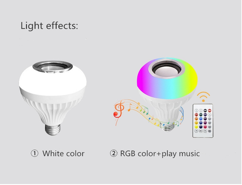 JK103 E27 color changing smart music custom energy saving lamp smart light bulb with remote control