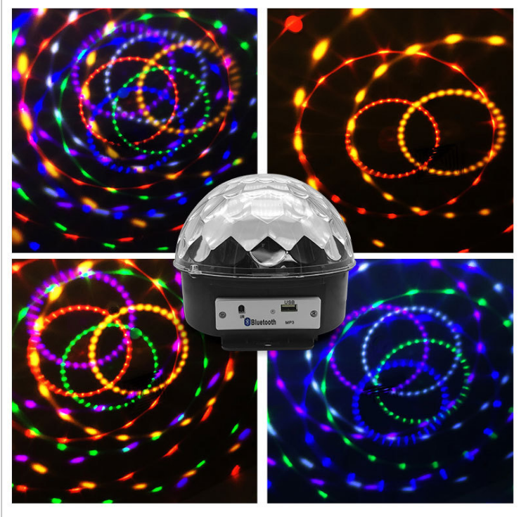 JK106 For stage dance Wireless Led crystal bluetooth speaker magic music ball light