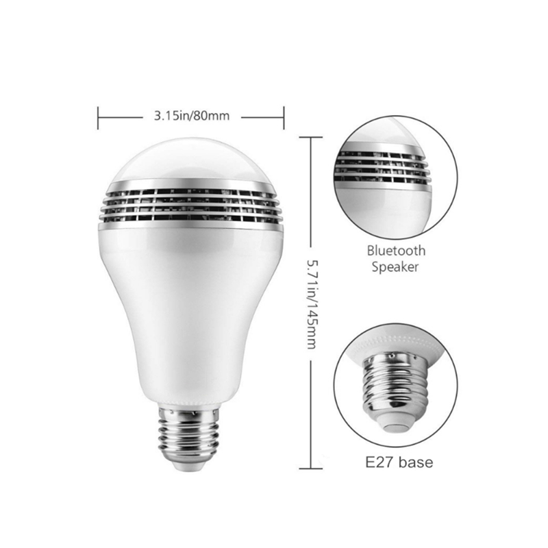 JK102 Smart LED Bulb APP Control Music Bluetooth Light Bulb RGB Color Changing Bluetooth Speaker Light Bulb