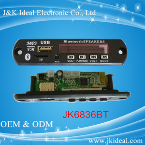 JK6836BT tf fm radio tuner bluetooth mp3 decoder board amplifier pcb kit