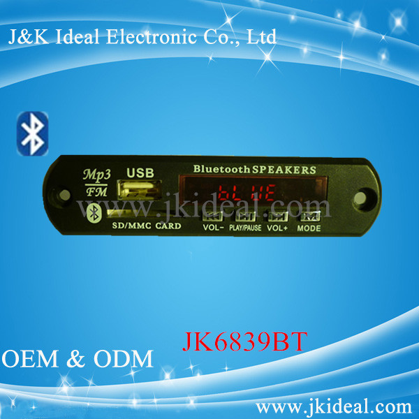 JK6836BT tf fm radio tuner bluetooth mp3 decoder board amplifier pcb kit