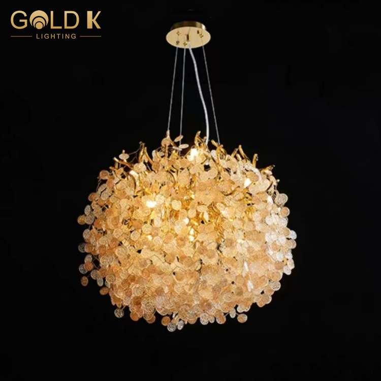 Custom decorative design foyer living room crystal hanging lights lighting fixtures led ceiling luxury modern chandeliers