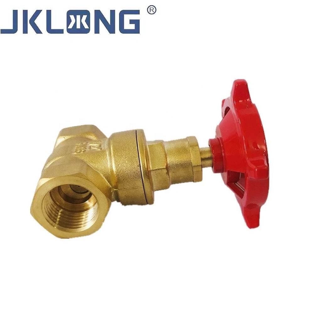 Gate Valve Brass Double Union Stop Valve Water Standard Normal Temperature General CW617N Brass Gate Valve with Red Wheel Handle