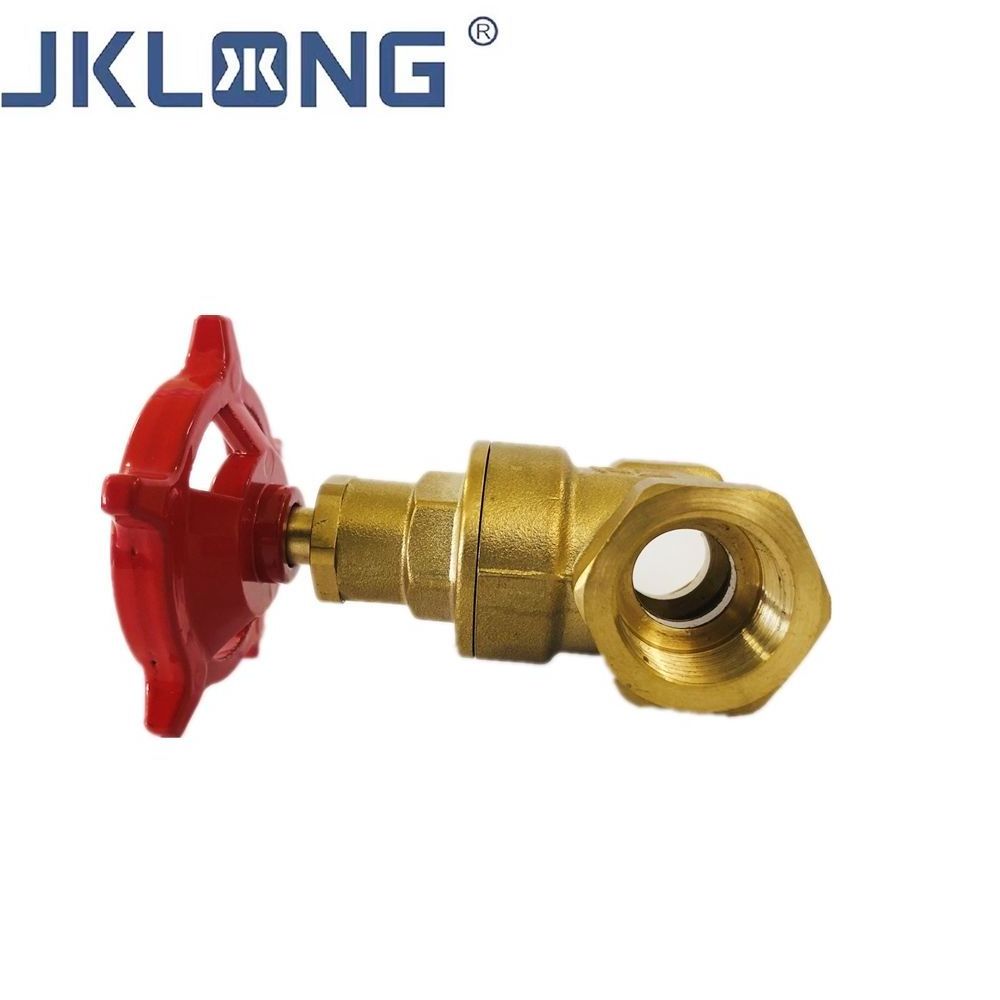 Gate Valve Brass Double Union Stop Valve Water Standard Normal Temperature General CW617N Brass Gate Valve with Red Wheel Handle