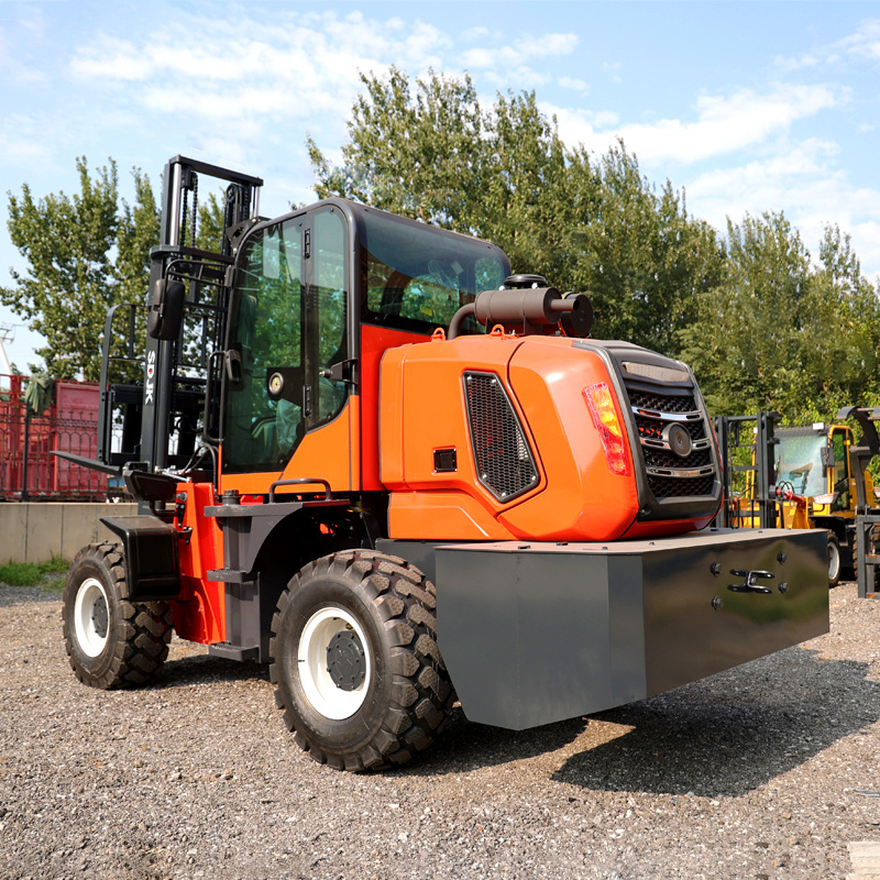 Factory Direct 3.5 Ton All Terrain Forklift Four Wheels with Diesel Engine Low-Priced Chinese Made 4x4 Off Road Forklift Trucks