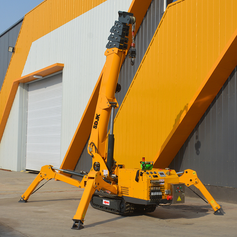 Boom Diesel Mini Crane Drive Rubber 3 ton 5 ton 10 ton mini spider crane for sale