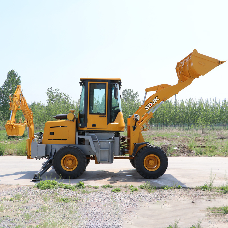 Free Shipping China Factory Epa Engine Wheel Loader Mini Backhoe Excavator Loader 4x4 Backhoe Loader For Sale