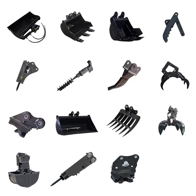 Chinese mini excavator Accessories auger tilting bucket apply to 1 ton 2 ton mini excavators