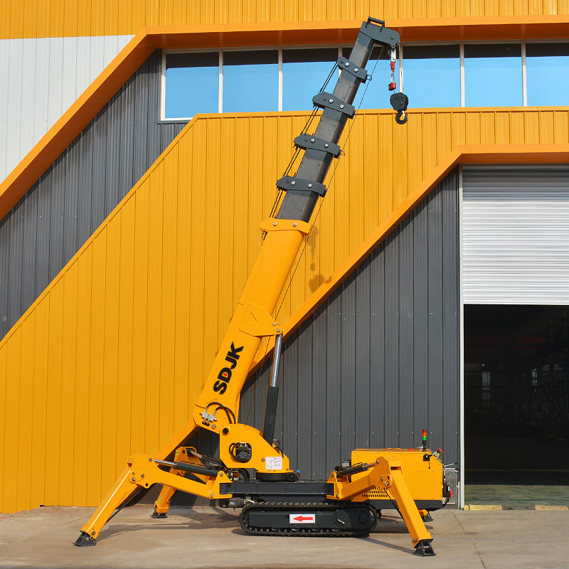 Boom Diesel Mini Crane Drive Rubber 3 ton 5 ton 10 ton mini spider crane for sale