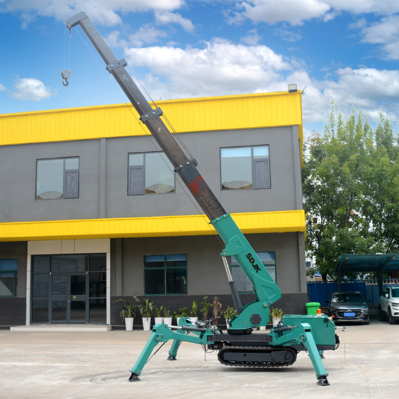 Boom Diesel Mini Crane Drive Rubber 3 ton 5 ton 10 ton mini spider crane for sale