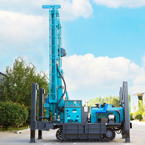 100m, 150m, 200m, 300m, 350m, 600Meters Steel Crawler Mounted  Water Well Drilling Rig Machine factory price