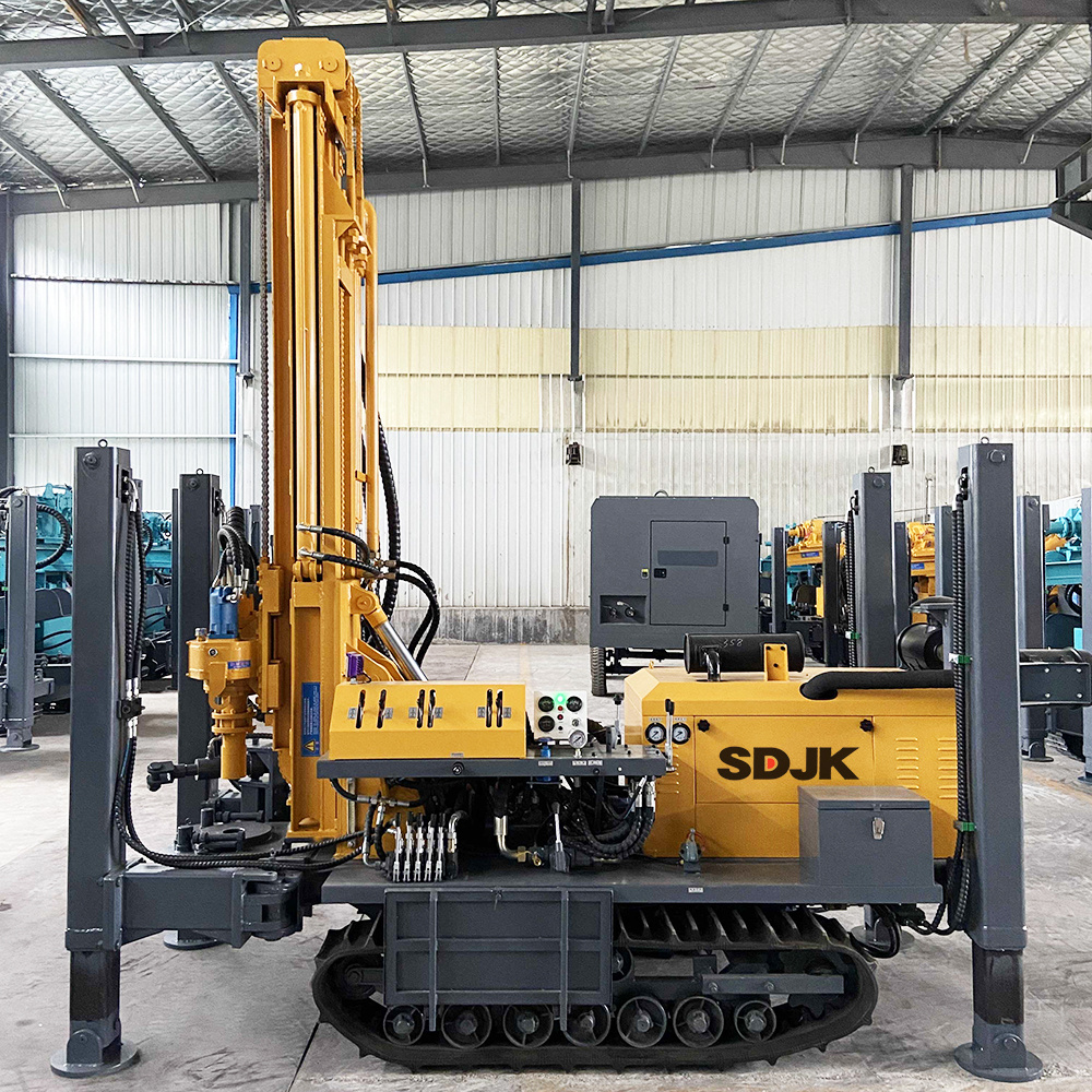 100m, 150m, 200m, 300m, 350m, 600Meters Steel Crawler Mounted  Water Well Drilling Rig Machine factory price