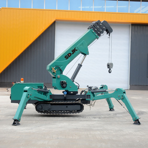 Boom Diesel Mini Crane Drive Rubber 3 ton 5 ton 10 ton mini spider crane for sale